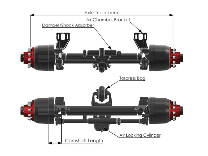 Steer Axles 300 Series (310x190 Brake)