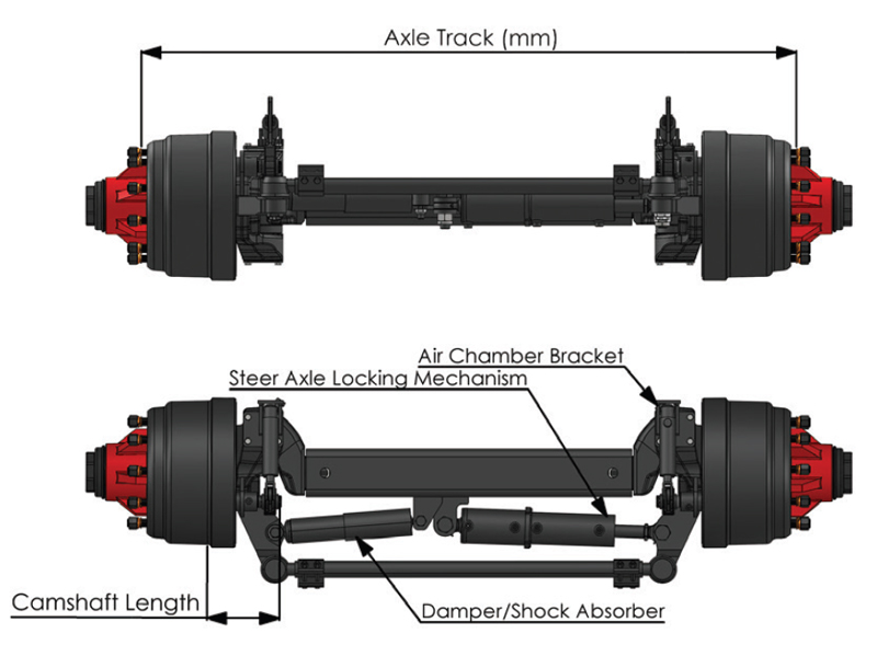 Steer Axles 980 Series (Heavy Duty)