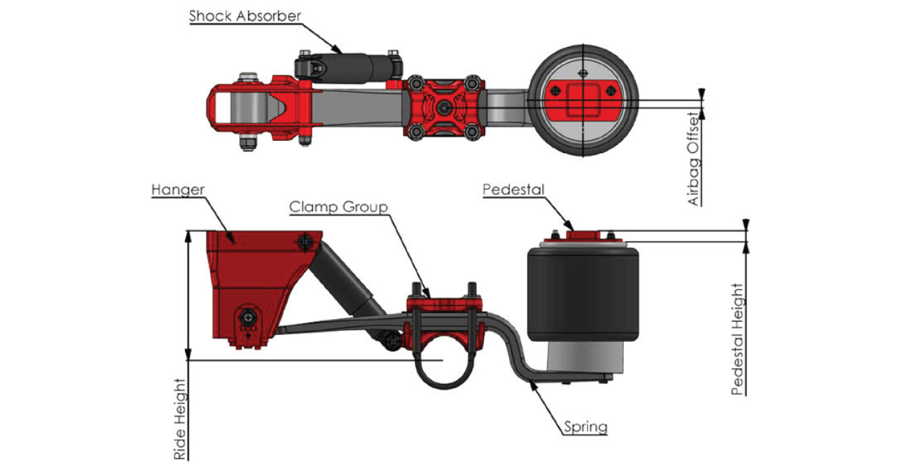 Granning Air Suspension Overslung 127mm