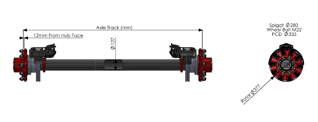 Granning Disc Brake Axles 6000 series