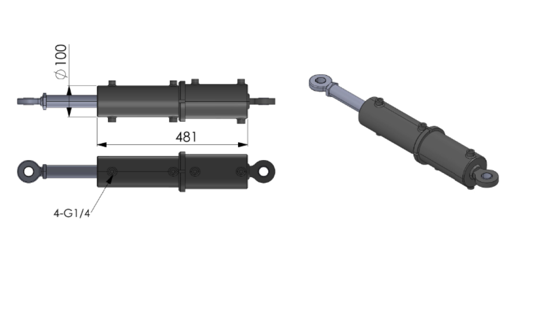 37178 – Self steer hydraulic ram that can be piped for forced steer. 37178 - Self steer hydraulic ram that can be piped for forced steer.